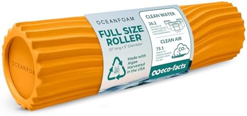 Oceanfoam Tidal Roller - Muscle Massage Foam Roller for Exercise (Gold)