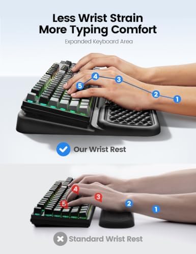 Vaydeer Extra Large Wrist Rest with Keyboard Stand, Ergonomic Keyboard Pad