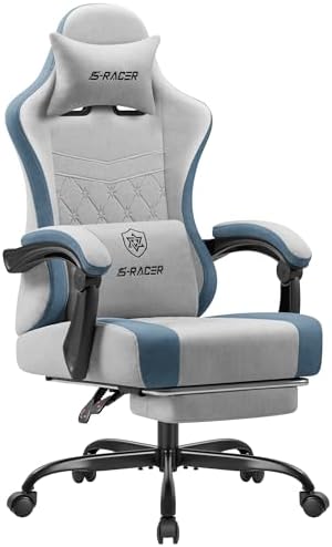 Homall Ergonomic Gaming Chair, High-Back Racing Style PC Chair, Grey