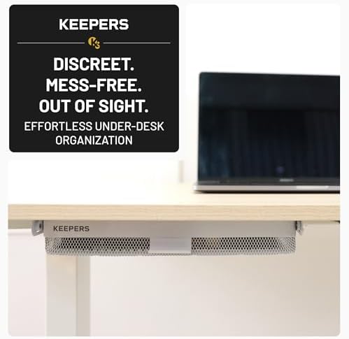 COFFEEKEEPERS KEEPERS Anything Keeper — Compact 11x10in Under-Cabinet Slide-Out Drawer & K-Cup Holder for Desk Items, RV & Small Kitchen — White