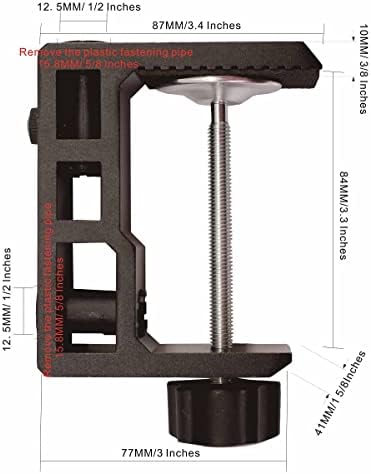 Replacement Heavy Duty C Clamp for 1/2” Base Magnifying Lamp,XINME Desk Lamp,Swing Arm Lamp,Phone Mount,I pad Mount,Tablet Holder,Mic Holder (G2)