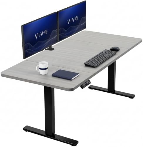 VIVO Dark Gray 60 x 30 in Standing Desk, DESK-KIT-1B6G-30