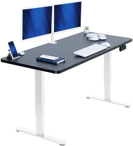 VIVO Black 60 x 24 in Standing Desk, DESK-KIT-2W6B