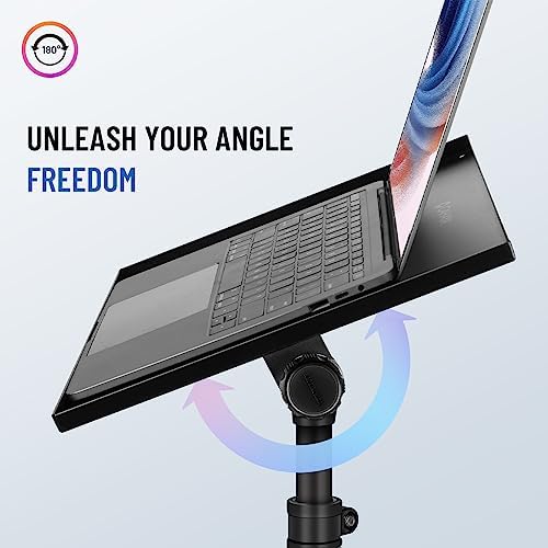 CAHAYA Projector Stand Adjustable Laptop Tripod Stand Portable with Casters