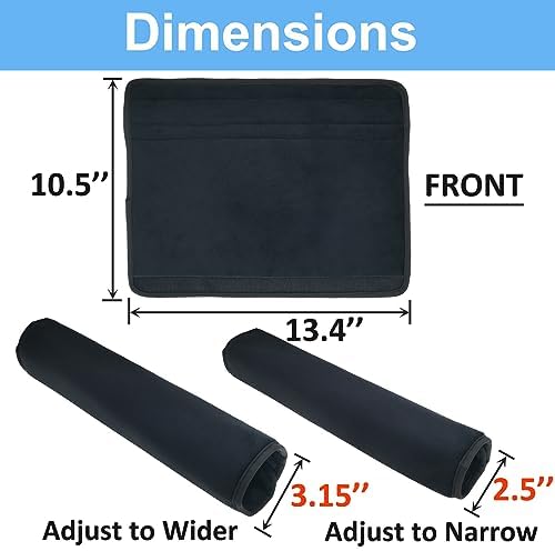 Chair Armrest Cover Office Chair Armrest Pads Adjustable Comfort Ergonomic Chair Armrest Pads Removable Durable Home Office Chair Armrest Covers – Velvet, Black