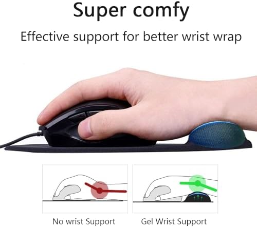 Ergonomic Mouse Pad with Wrist Rest, Gel Wrist Support Mousepad, Pain Relief Laptop Computer Mouse Pad, Non-Slip Mouse Pads for Office & Home (Purple)