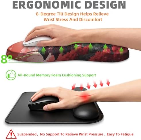 Ergonomic Mouse Pad Wrist Support for Carpal Tunnel Pain Relief