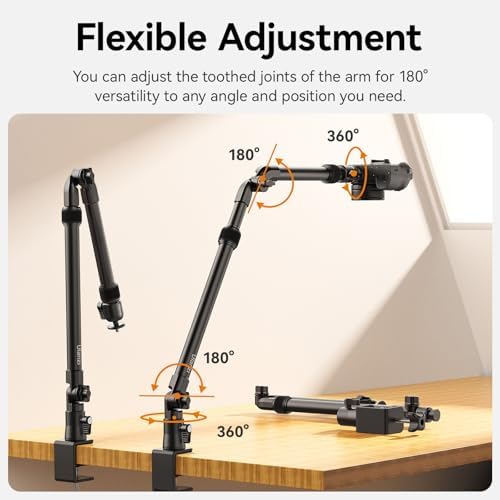ULANZI ZJ02 Camera Desk Mount Stand Overhead Magic Articulating Arm