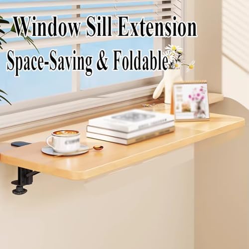 Clamp On Desk Extender, 90 Degree Foldable Desktop Extension Board, Ergonomic Keyboard Tray Extender for Office Desk, Dining Table, Window Sill & Bookshelf Space Saving Color2 20x40cm (7.9inx15.7in)