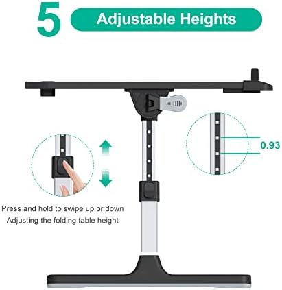 KLEAR Laptop Bed Tray Desk with Adjustable Height & Angle, No Drawer, Black