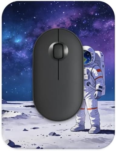 Small Mouse pad, with Edge-Sewn Design, extends Service Life by Twice, occupying the Optimal Size for the Mouse and Wrist Position. (Astronaut)
