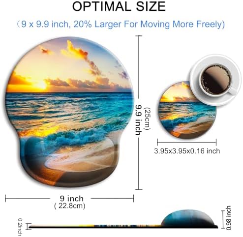 Ergonomic Mouse Pad with Wrist Rest Support,Gel Mouse Pads for Desk