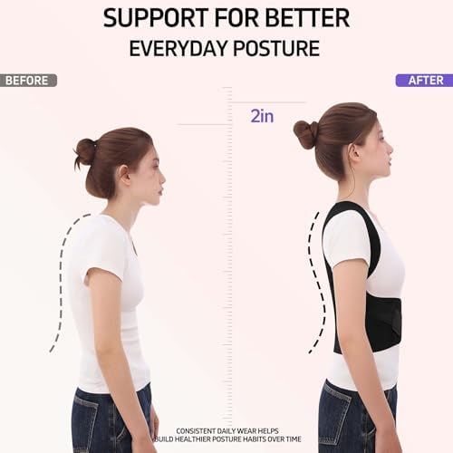 Posture Corrector for Men Women Back Brace Full Back Support Strap