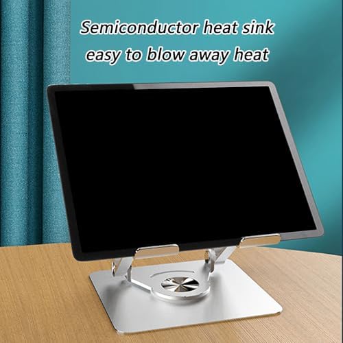 Adjustable Tablet Holder, Carbon Alloy with 360 Rotating Base, Laptop Portable Stand for Offices Home Drawing Ergonomic Supplies