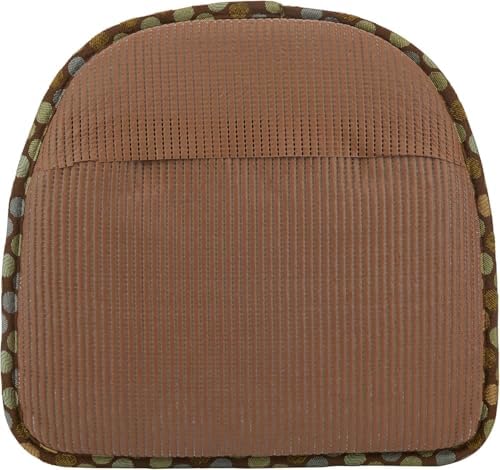 Klear Vu Raindrop The Gripper Non Slip Chair Cushions, Soft & Comfortable Seat Pad, Sitting Pillow for Kitchen, Dining or Office, 4 Count (Pack of 1), Brown Dotty