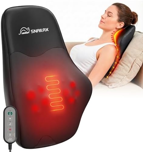 Snailax Shiatsu Back Massager with Heat, Deep Tissue Neck Massager