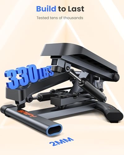 SPORTSROYALS Stair Stepper,Twist/Mini Stepper for Exercise at Home,Step Machine with Resistance Bands for Full Body Workout, 350lbs+ Capacity