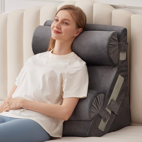 MEGCXIT Wedge Pillow Set for After Surgery, Bed Wedge, 4PCS, Grey