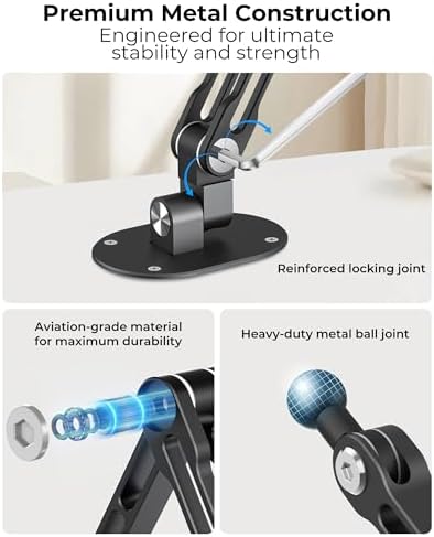 iPad Wall Mount Holder, Heavy Duty Aluminum Tablet Wall Mount, Full Motion
