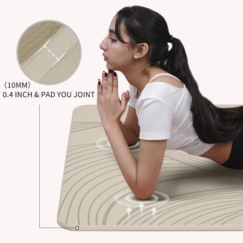 PAIDU Large Yoga Mat 72"x36"x10mm Non-Slip Exercise Mat for Home Gym Studio