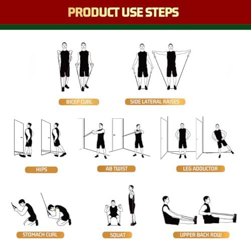 VEICK Resistance Bands with Handles, Exercise Tube Bands Set for Workouts