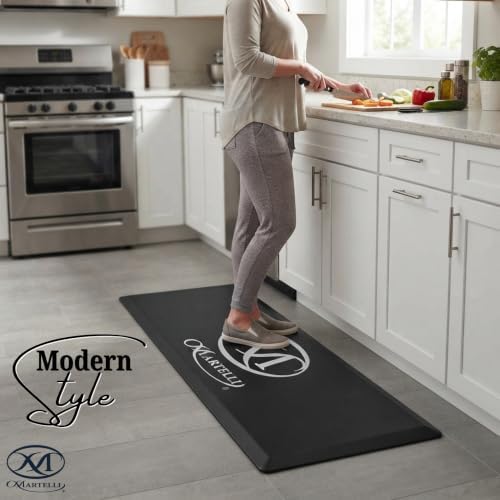 Martelli Enterprises Anti-Fatigue Floor Mat – Ergonomic Cushioning Mat - Non-Slip Grip for Sewing, Standing Desks, Kitchens, Workshops – Foam Pain Relief for Feet, Knees, and Lower Back
