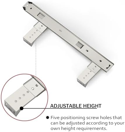 FRMSAET Heavy Duty Under Mount 12/14/16/18inch Drawer Slides-12 inch Silver