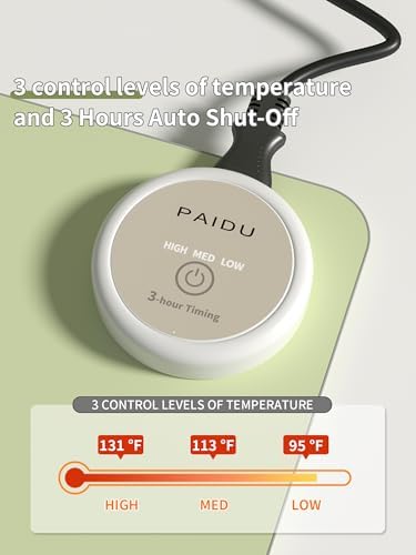 PAIDU Heated Mouse Pad Hand Warmers, Electric Warm Office Desk Mat