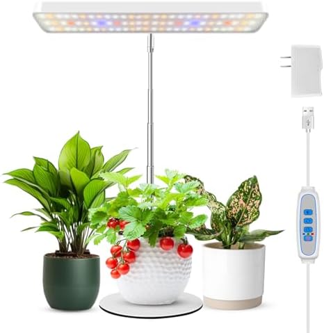 Wiaxulay Grow Light, 11in Full Spectrum Desk Plant Light for Indoor Growing