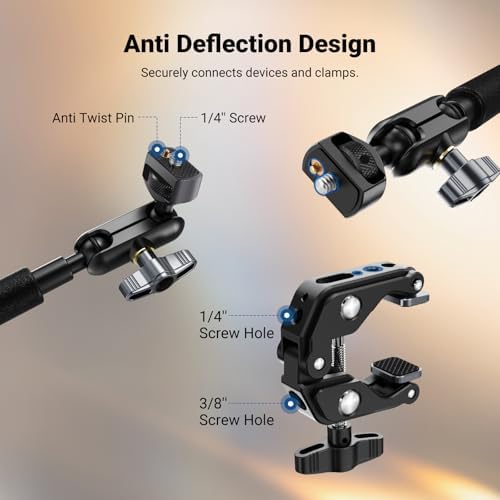 NEEWER 22" Magic Arm with Desk C Clamp, Overhead Camera Mount, UA057