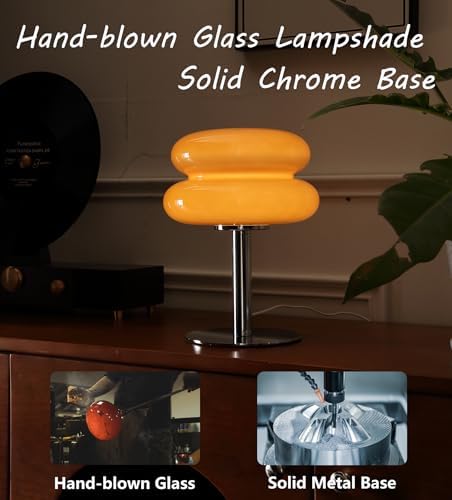 Glivpny Mushroom Lamp Table Lamp, Mid Century Modern Table Lamps (Copper)