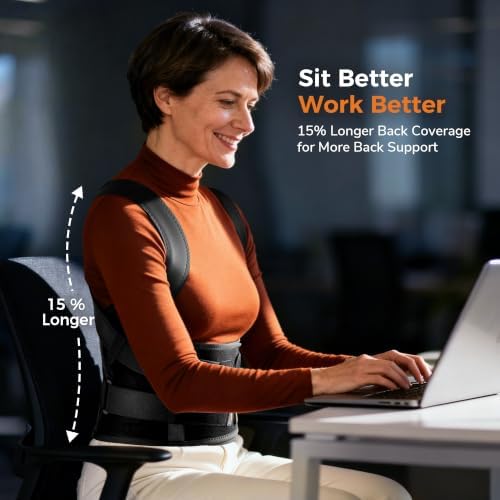 Slim-Fit Posture Corrector for Women & Men, 6-Stay Back Straightener
