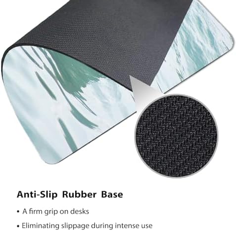 9.5x7.9 Inch Office/Gaming Mouse Pad, Lovely Floating Sea Otter in Ocean, Cute Anti-Slip Mat for Desk Decor
