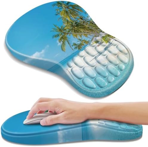 YIWEI Ergonomic Mouse Pad with Wrist Rest for Carpal Tunnel Pain Relief