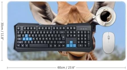 Animal Giraffe Stretching Head Long Neck Closeup Cute Large Mouse Pad Gaming Mousepad Desk Pad for Keyboard and Mouse Mat Non-Slip Base 30x60cm, Style
