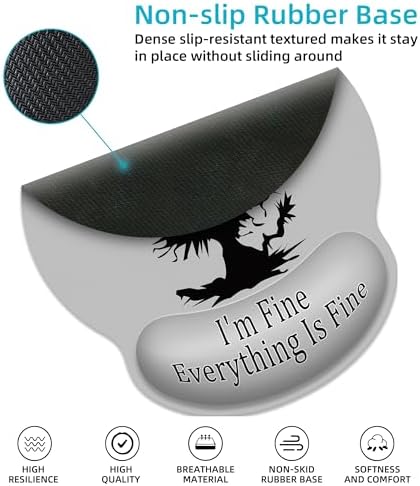 Lightning Cat Ergonomic Mouse Pad with Wrist Rest for Desk Work Office