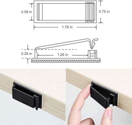 50Pcs Self Adhesive Cable Management Clips,Cable Organizers Wire Clips Cord Holder for PC Laptop Ethernet Cable Desktop Home Office(1.78’’ x 0.75’’ x 0.28’’,Black)