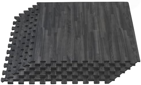 Forest Floor Farmhouse 3/8 Inch Thick Printed Foam Tiles, Premium Wood Grain Interlocking Foam Floor Mats, Anti-Fatigue Flooring – Stylish Flooring Solution