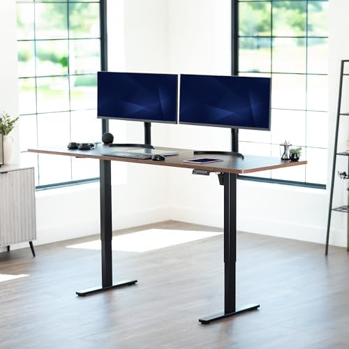 VIVO Rustic Vintage Brown 83 x 30 in Standing Desk, DESK-KIT-1B8N