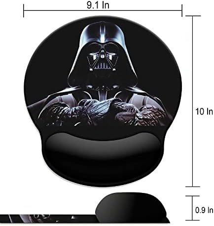 Black Mouse Pad with Wrist Rest,Non-Slip Rubber Base for Comfortable Gaming Mousepad - Ergonomic Mouse Pads with Wrist Support Suitable for Laptop Desktop and Work, Office Desk Accessory