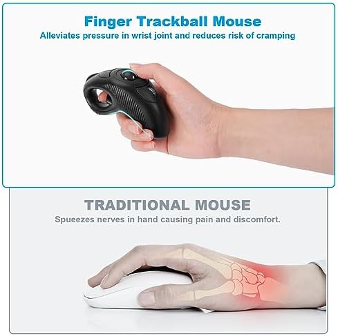 welspo Wireless Trackball Laser Mouse