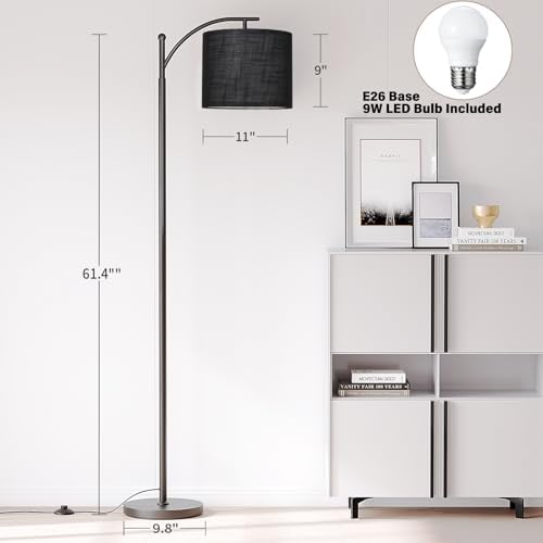 SUNMORY Arc Floor Lamp, Modern Floor Lamp with 3 Color Temperatures Bulb