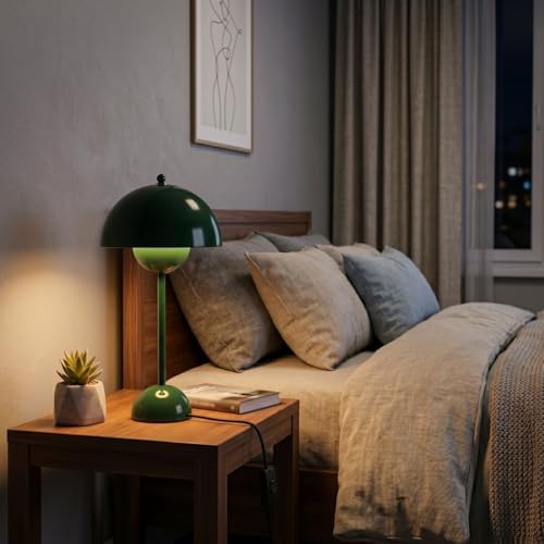 Creative Mid-Century Modern Bud Table Lamp for Home&Office, Hunter Green