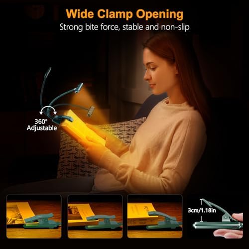 Gritin 19 LED Rechargeable Book Light for Reading in Bed