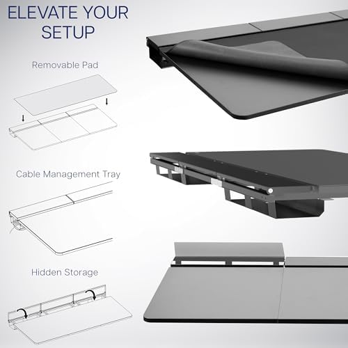 VIVO Black 71 x 30 in Standing Desk, DESK-KIT-E2W-P3B-71