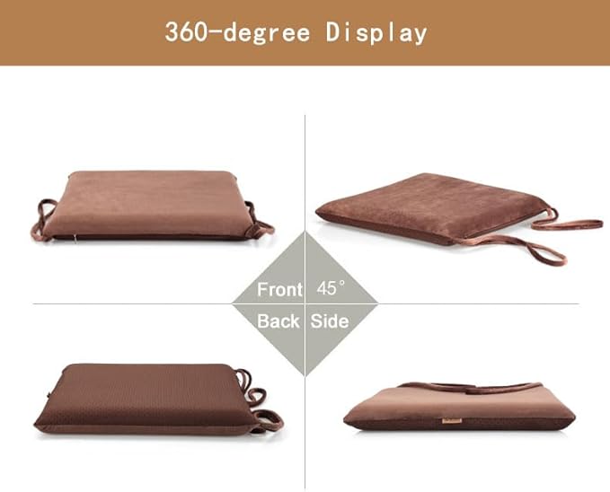 Augld Square Chair Seat Cushion Memory Foam Chair Cushion for Kitchen, Dining,Office or Car 18x18 in Grey