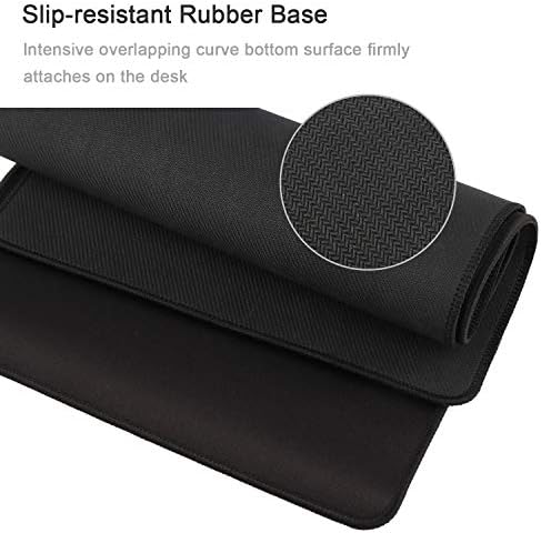 Gaming Mouse Mat/Mouse Pad 31.5x11.8x0.12Inch | XXL mouse pad | table mat/large size | improved precision and speed | rubber base for stable Grip on smooth surfaces non-slip (80x30 Black)