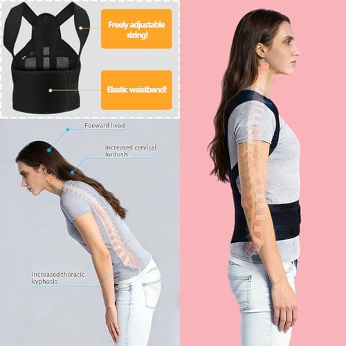 Back Brace Posture Corrector for Women and Men,Back Straightener Posture Corrector,Adjustable Posture Trainer,Back Brace Support for Upper Lower Back Pain Relief(M).