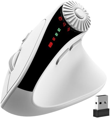 SABLUTE MAM51 Ergonomic Mouse, Wireless Mouse with Side Scroll Wheel