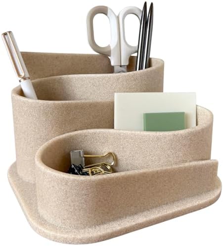 OAKOA Aesthetic Desk Organizer - Modern Desk Accessories - Boho Pen Holder